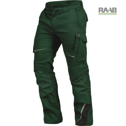 56-os méretű zöld LEIB Flex derekas munkanadrág 