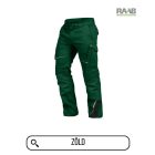 56-os méretű zöld LEIB Flex derekas munkanadrág 