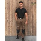 56-os méretű zöld LEIB Flex derekas munkanadrág 