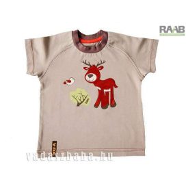  MOKI FIÚ PÓLÓ SZARVASOS, RÖVID UJJÚ, MOGYORÓ SZÍNŰ