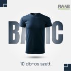 Basic tengerészkék férfi Póló 10db-os szett 3-4XL-ig