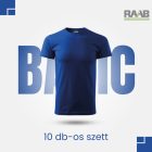 Basic királykék férfi Póló 10db-os szett