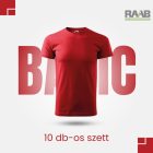 Basic piros férfi Póló 10db-os szett 3-4XL-ig