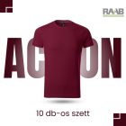 Action garnet környakas férfi póló 10db-os szett
