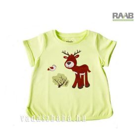  MOKI RÖVID UJJÚ LÁNY PÓLÓ, SZARVASOS, ZÖLD