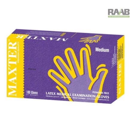 Maxter Latex Fehér vizsgálókesztyű  Porozott 5,7gr
