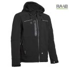 4XL-es fekete FLORES SOFTSHELL kabát