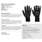 Fekete latex mártott kesztyű L-es méret