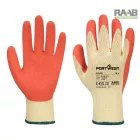 Narancs színű latex mártott kesztyű
