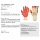 Narancs színű latex mártott kesztyű