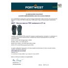 Duplán mártott PVC védőkesztyű 27 cm