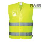 Jól láthatósági mellény - Dupla azonosítókártya tartóval