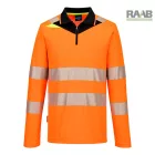 DX4 Hi-Vis cipzáras póló L/S