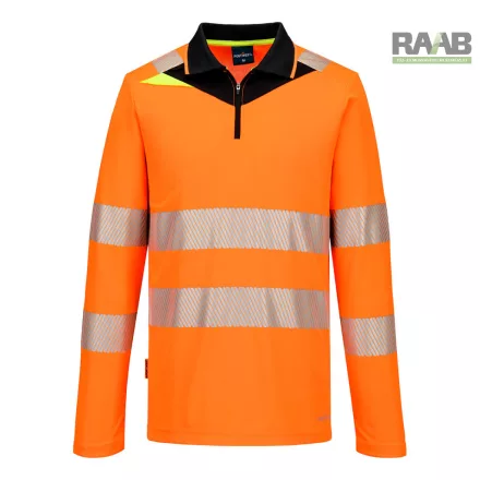 DX4 Hi-Vis cipzáras póló L/S