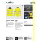 DX4 Hi-Vis cipzáras póló L/S