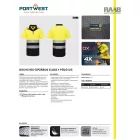 DX4 Hi-Vis cipzáros Class 1 póló S/S