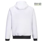 Kapucnis pulóver cipzáras zsebekkel