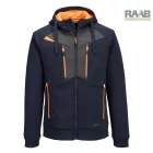 Kapucnis pulóver cipzáras zsebekkel