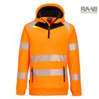 DX4 Hi-Vis 1/4 zippzáras kapucnis pulóver