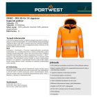 DX4 Hi-Vis 1/4 zippzáras kapucnis pulóver
