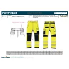 PW3 FR Hi-Vis lengőzsebes lángálló nadrág
