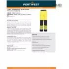 Lángálló Work Hi-Vis Contrast FR lengőzsebes nadrág