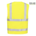 Bizflame Hi-Vis FR cipzáras jól láthatósági mellény- sárga