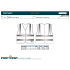 Bizflame Hi-Vis FR cipzáras jól láthatósági mellény- sárga