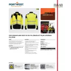 PW3 Modaflame Knit Hi-Vis FR lángálló teljes cipzáras pulóver