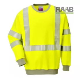 Lángálló, antisztatikus Hi-Vis  pulóver