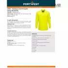 Modaflame Knit FR lángálló hosszú ujjú pólóing- sárga