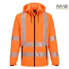 KX3 Sport Hi-Vis cipzáras kapucnis pulóver