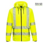 KX3 Sport Hi-Vis cipzáras kapucnis pulóver
