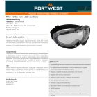 Ultra Safe Light szellőzős védőszemüveg