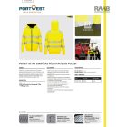 Jól láthatósági cipzáras téli kapucnis pulcsi