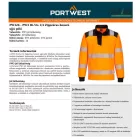 PW3 Hi-Vis 1/4 Zippzáras hosszú ujjú póló