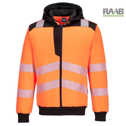 PW3 Hi-Vis zippzáras kapucnis pulóver