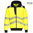 PW3 Hi-Vis zippzáras kapucnis pulóver