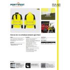 PW3 Hi-Vis 1/4 cipzáras hosszú ujjú póló