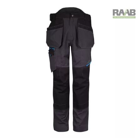 Holster nadrág térdeplőbetét tatóval metál szürke színben