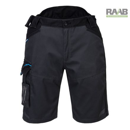 Rövidnadrág fekete derékrésszel Metál szürke színben