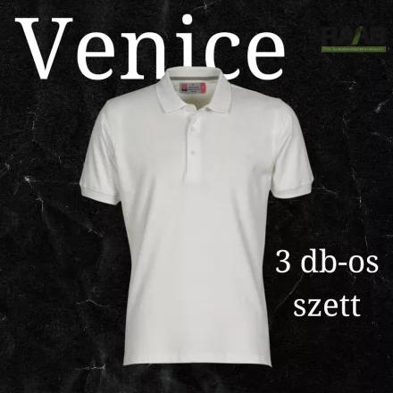 Venice Férfi Fehér 3 db-os Tenisz Póló Szett