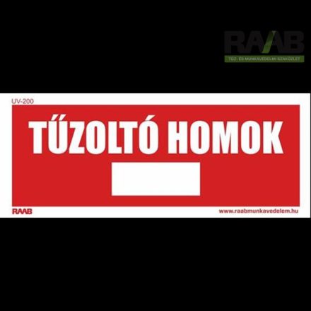 Tűzoltó homok tábla