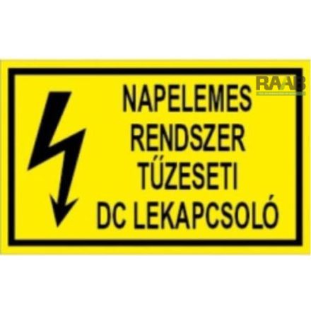 Napelemes rendszer tűzeseti DC lekapcsoló tábla 