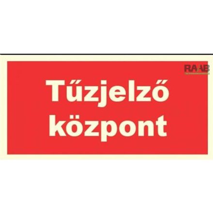 Tűzjelző központ tábla