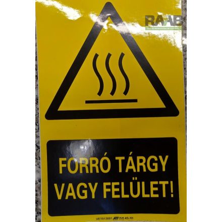 Forró tárgy vagy felület matrica