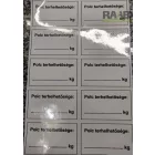 Polc terhelhetősége matrica