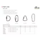 TRAPÉZ ALAKÚ GKARABÍNER ROZSDAMENTES ACÉLBÓL