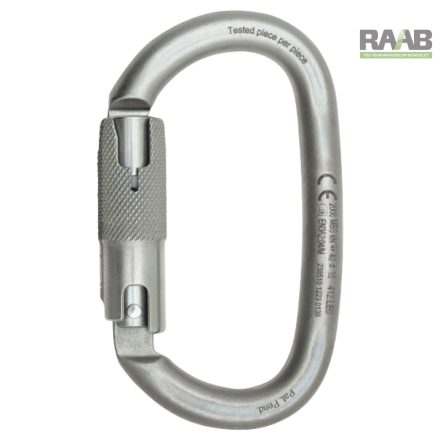 ROZSDAMENTES ACÉL OVÁLIS KARABINER AUTOBLOCK ZÁRRAL