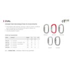 ROZSDAMENTES ACÉL OVÁLIS KARABINER AUTOBLOCK ZÁRRAL